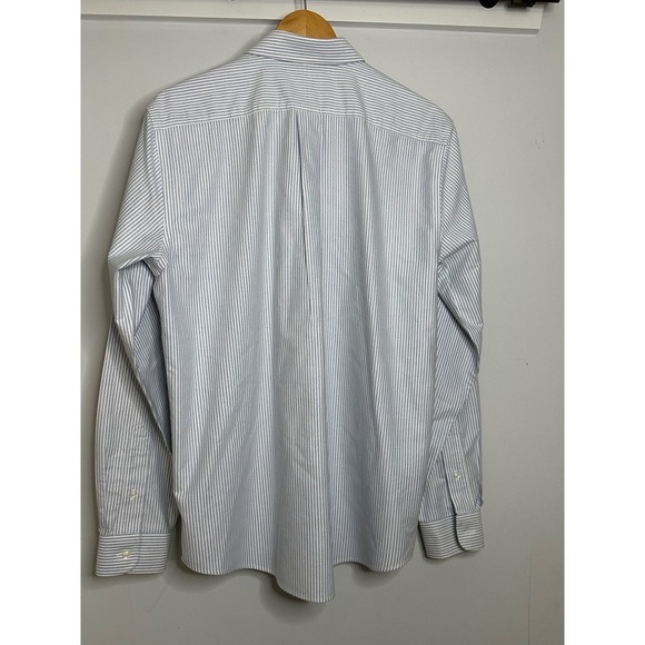 L.L.Bean Mens Striped Button Down Shirt Long Sleeve Wrinkle Resistant 15 1/2-35 - Picture 4 of 4